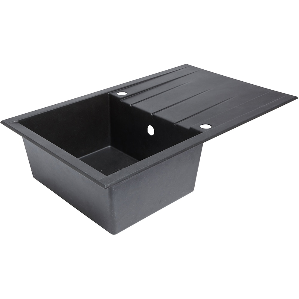 Chiuveta bucatarie COOKE & LEWIS Ising, 1 cuva, picurator reversibil, rasina, negru