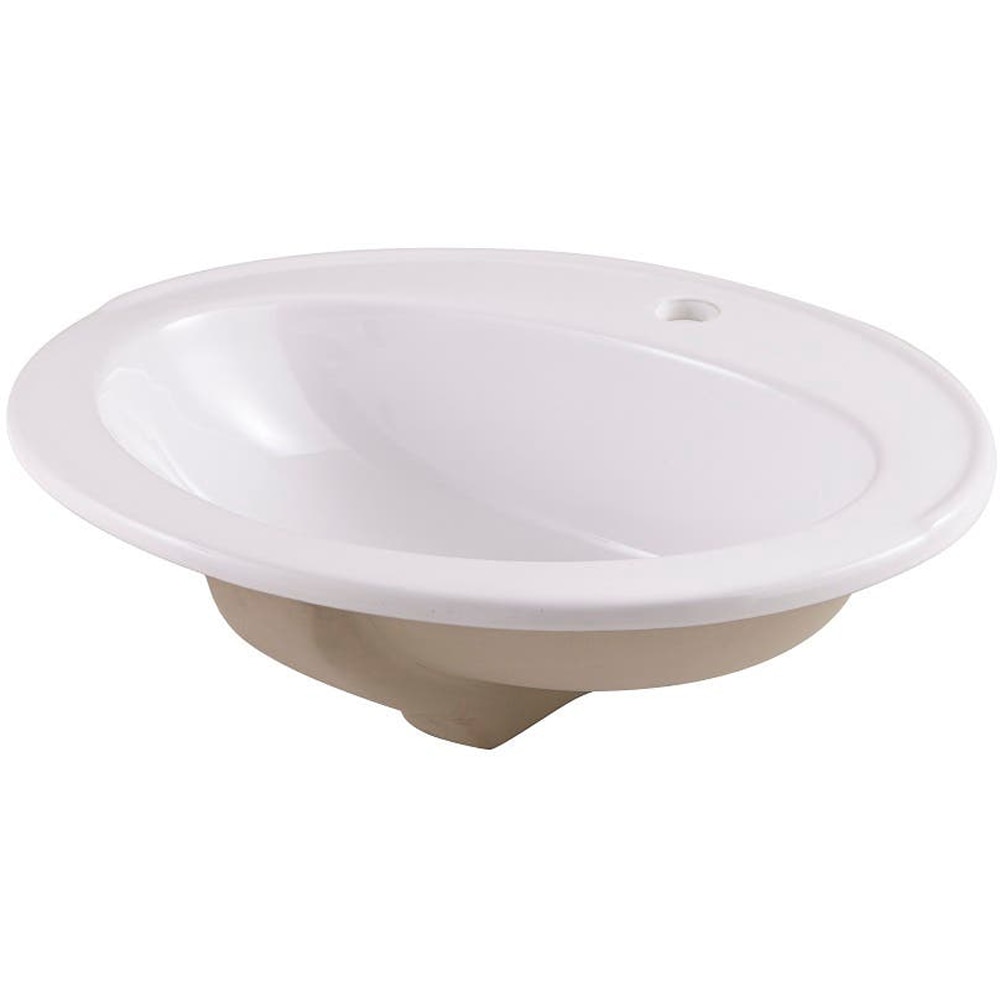 Lavoar pe blat COOKE & LEWIS Tyne, ceramica, 56.5 x 47.3 cm, alb lucios