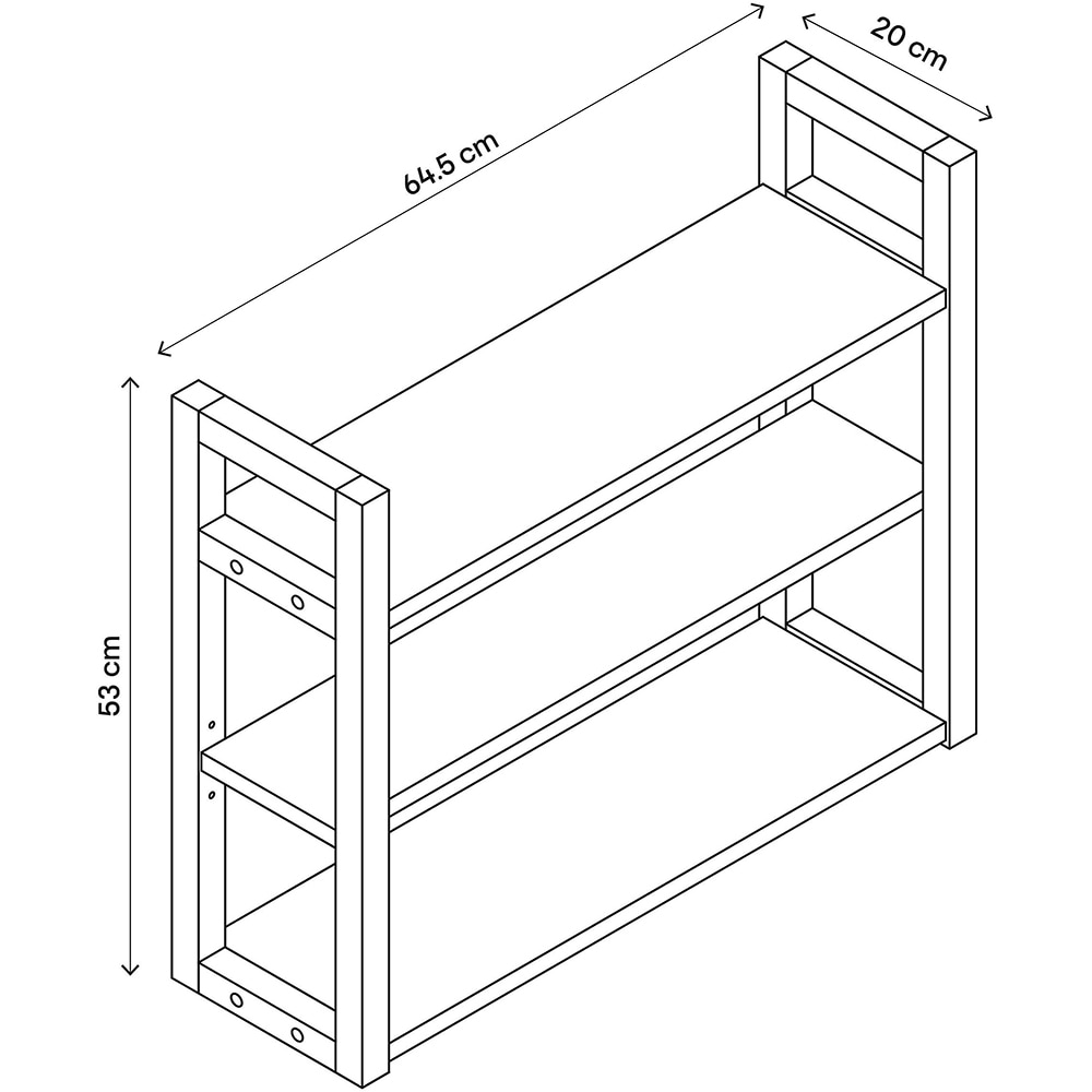 Dulap baie GOODHOME Nantua, 64.5 x 20 x 53 cm, alb