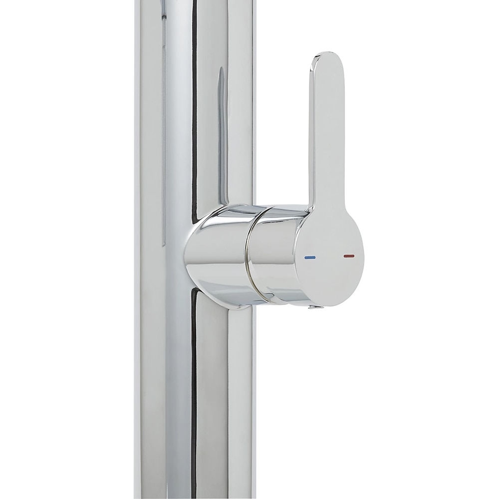 Baterie bucatarie Cooke & Lewis Kloey, dus extractibil, alama si silicon, argintiu-negru