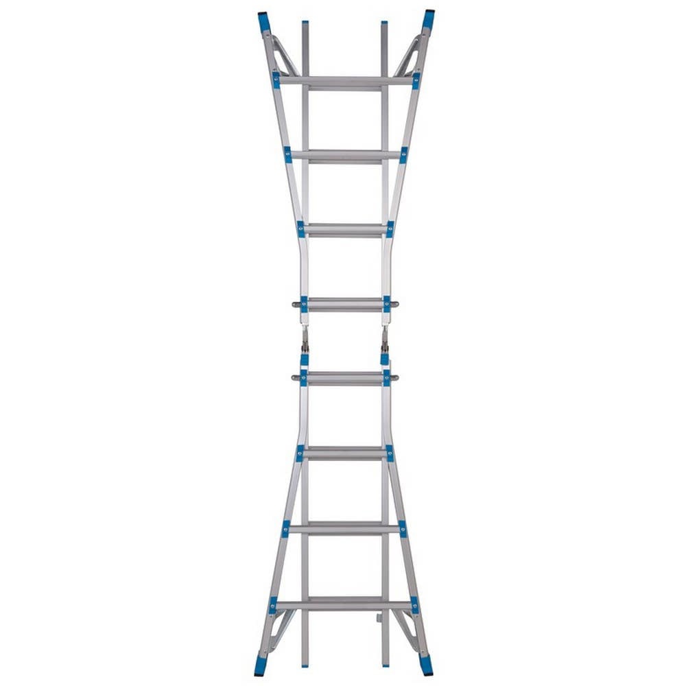 Scara telescopica MAC ALLISTER, 380 cm inaltime lucru, 1x13 cm, argintiu