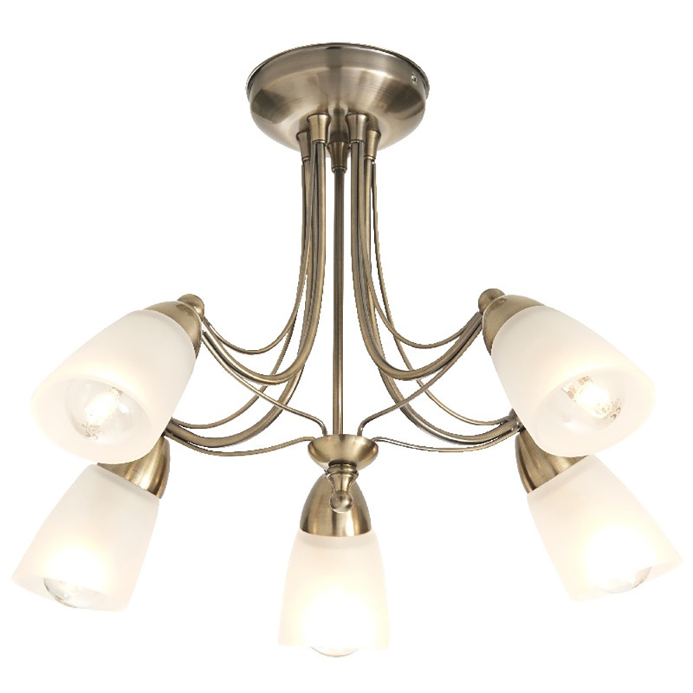 Plafoniera 5 lampi LED COLOURS Trivia, 5 x E14, 40W, IP20, auriu