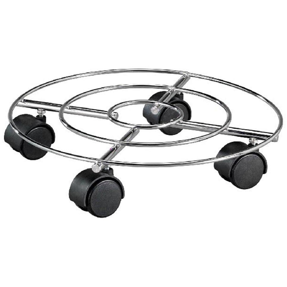 Suport ghiveci DIALL, metal, D 30 cm, argintiu