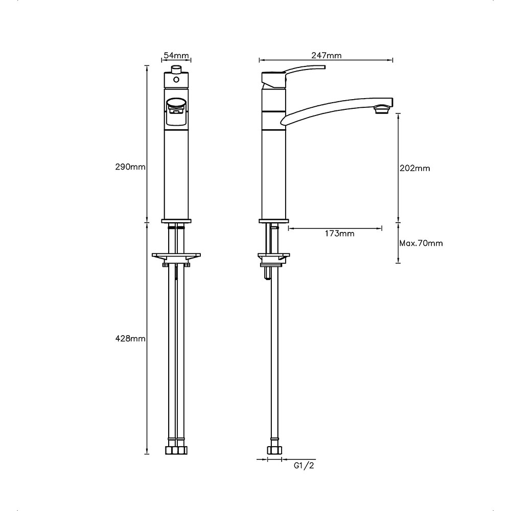 Baterie bucatarie Cooke & Lewis Tolmer, alama, nichel