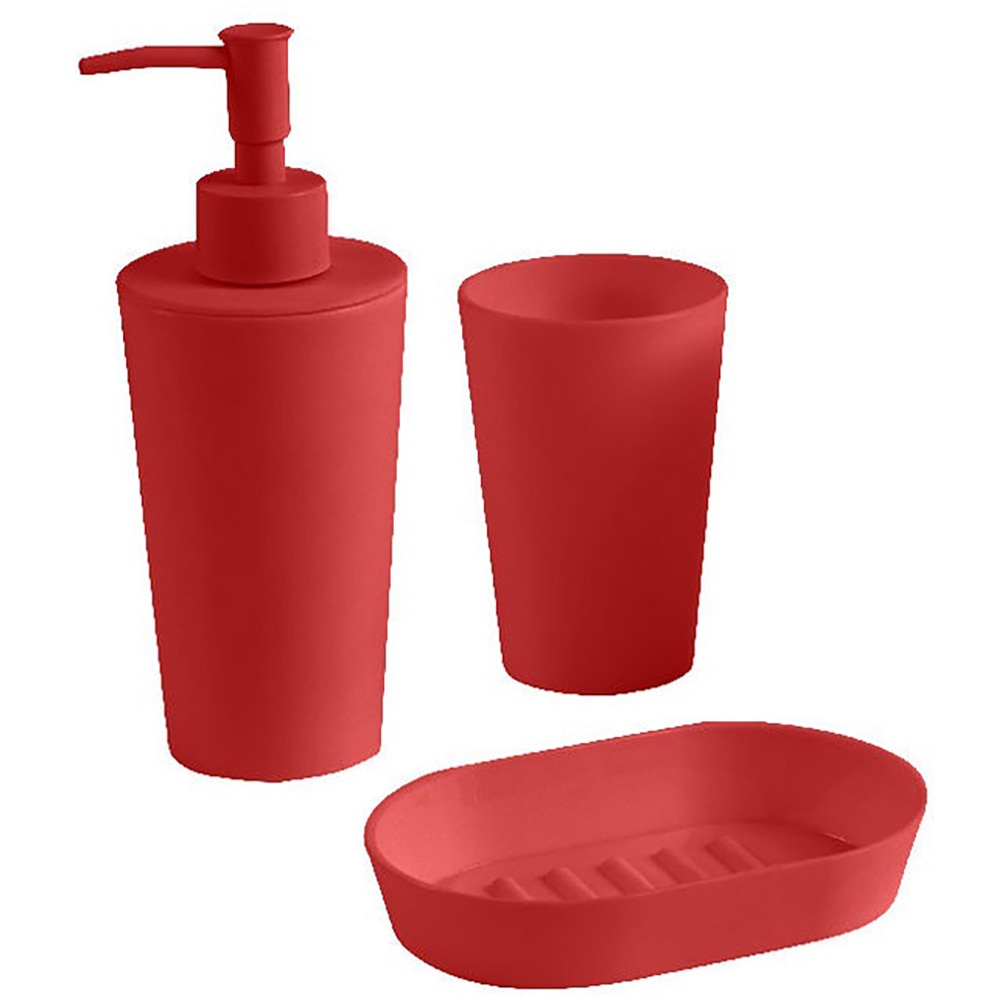 Dozator sapun COOKE & LEWIS Palmi, 7 x 19 cm, plastic, rosu