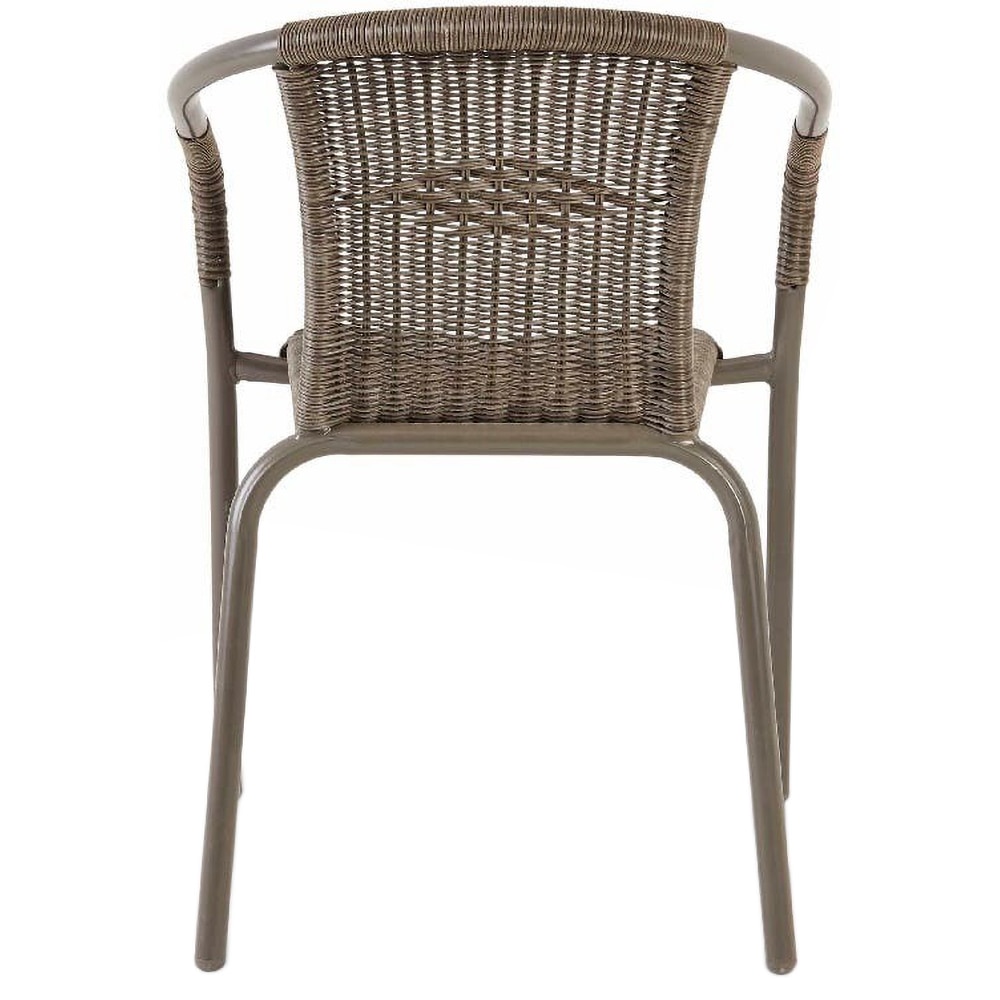 Scaun terasa GOODHOME Bari, otel, 58 x 50 x 76 cm, maro