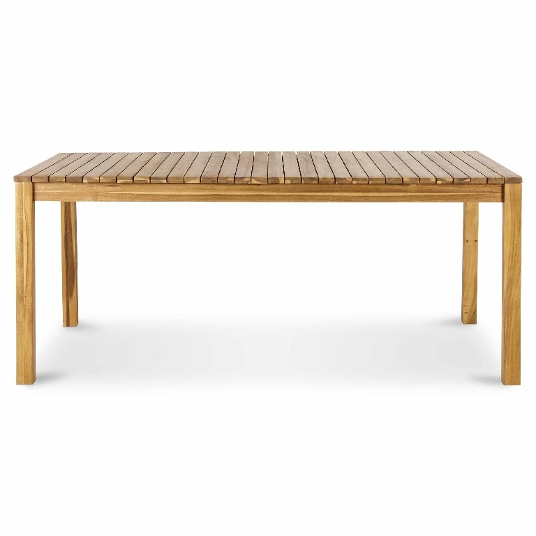 Masa de gradina extensibila, lemn, natur, dreptunghiulara, 8 persoane, 228 x 90 x 75 cm • GoodHome denia