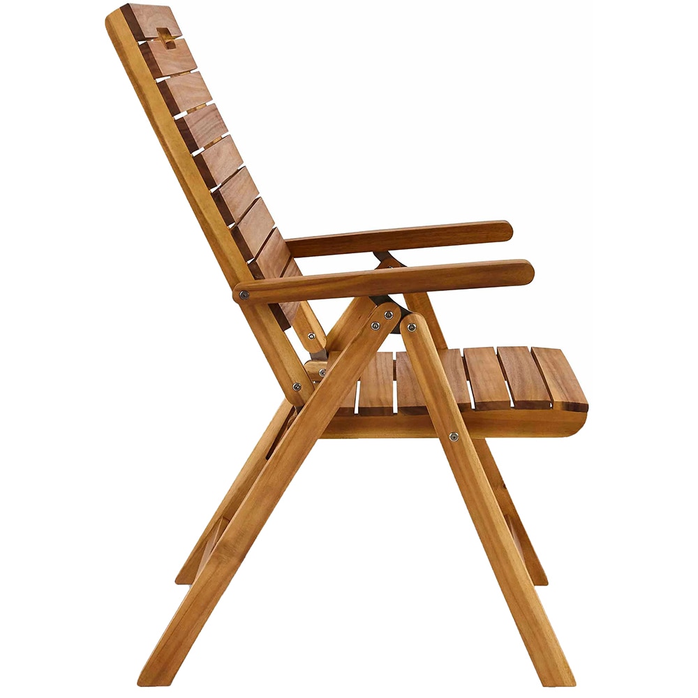 Scaun terasa GOODHOME Denia, lemn, 86 x 86 x 107 cm, maro