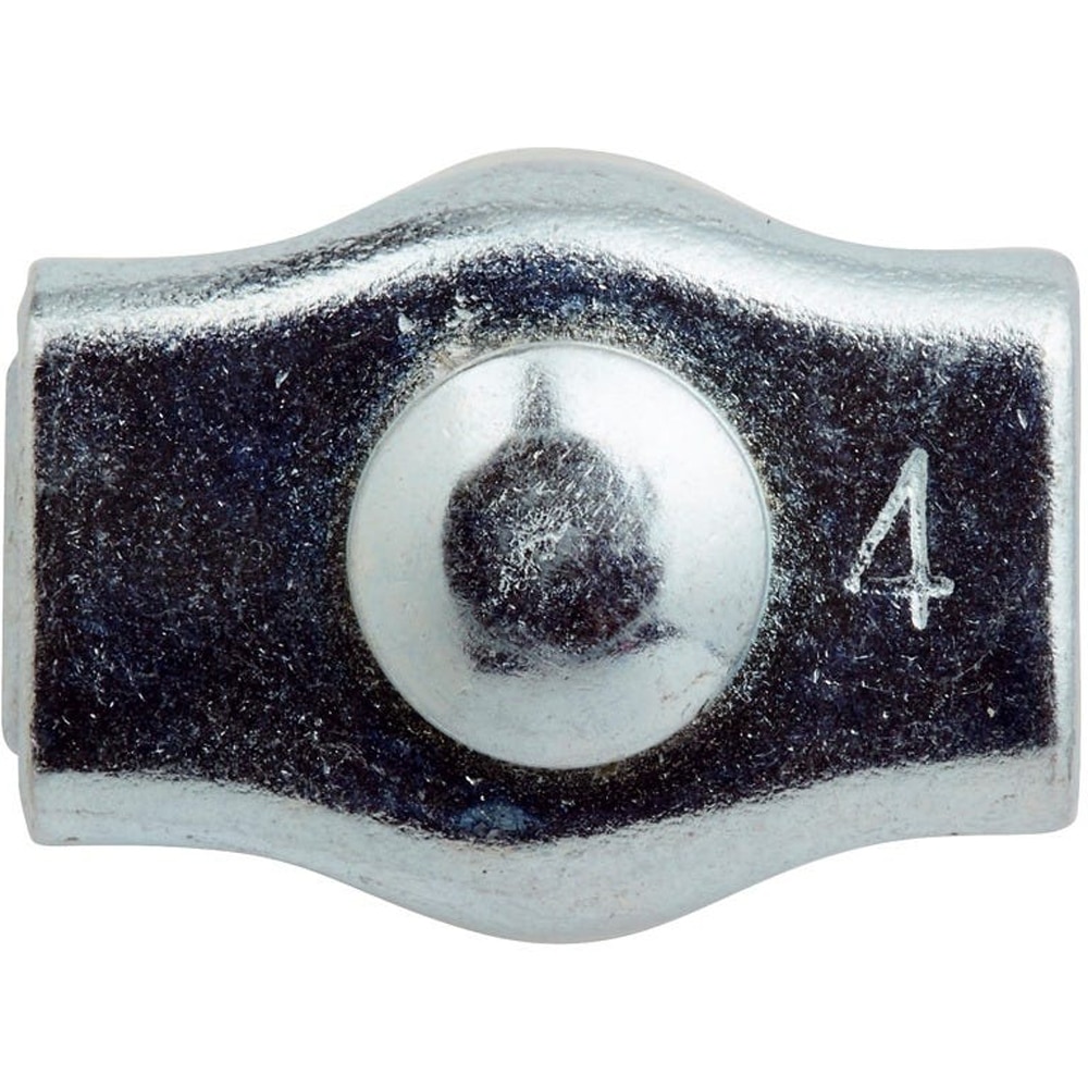 Bride simple cabluri DIALL, metal, 4mm, argintiu 2buc