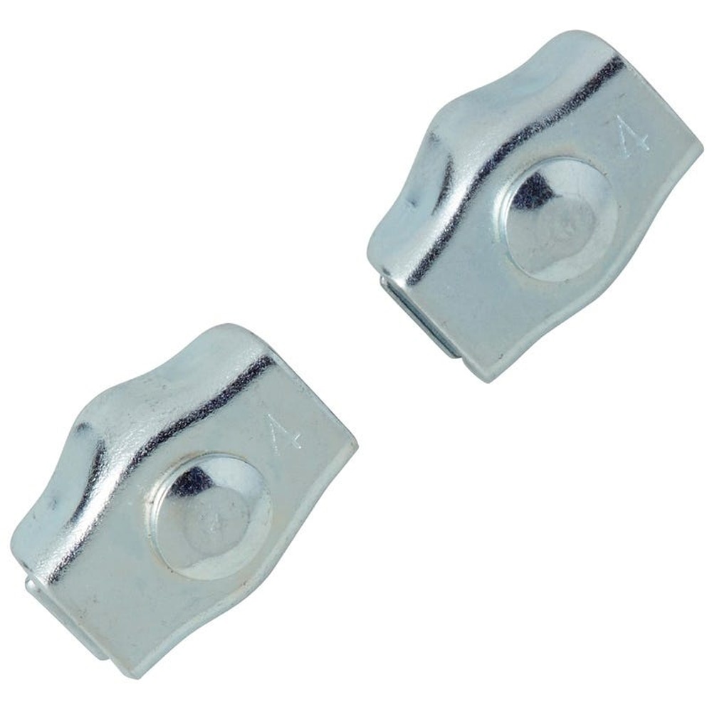 Bride simple cabluri DIALL, metal, 4mm, argintiu 2buc