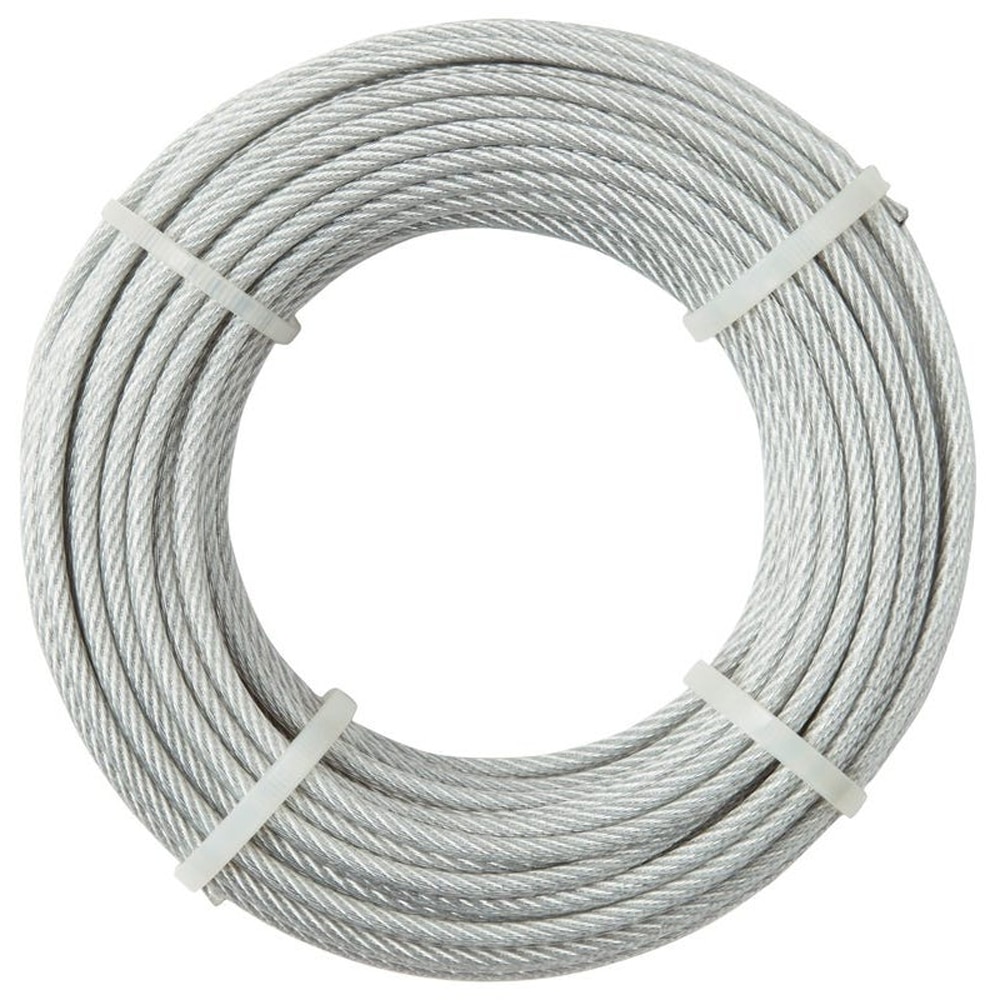 Cablu otel DIALL, 5mm x 10m, invelis PVC, argintiu