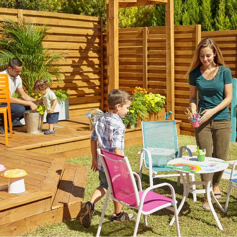 Scaun de gradina, pentru copii, roz, otel/poliester, 51 x 43 x 70 cm  Blooma Janeiro