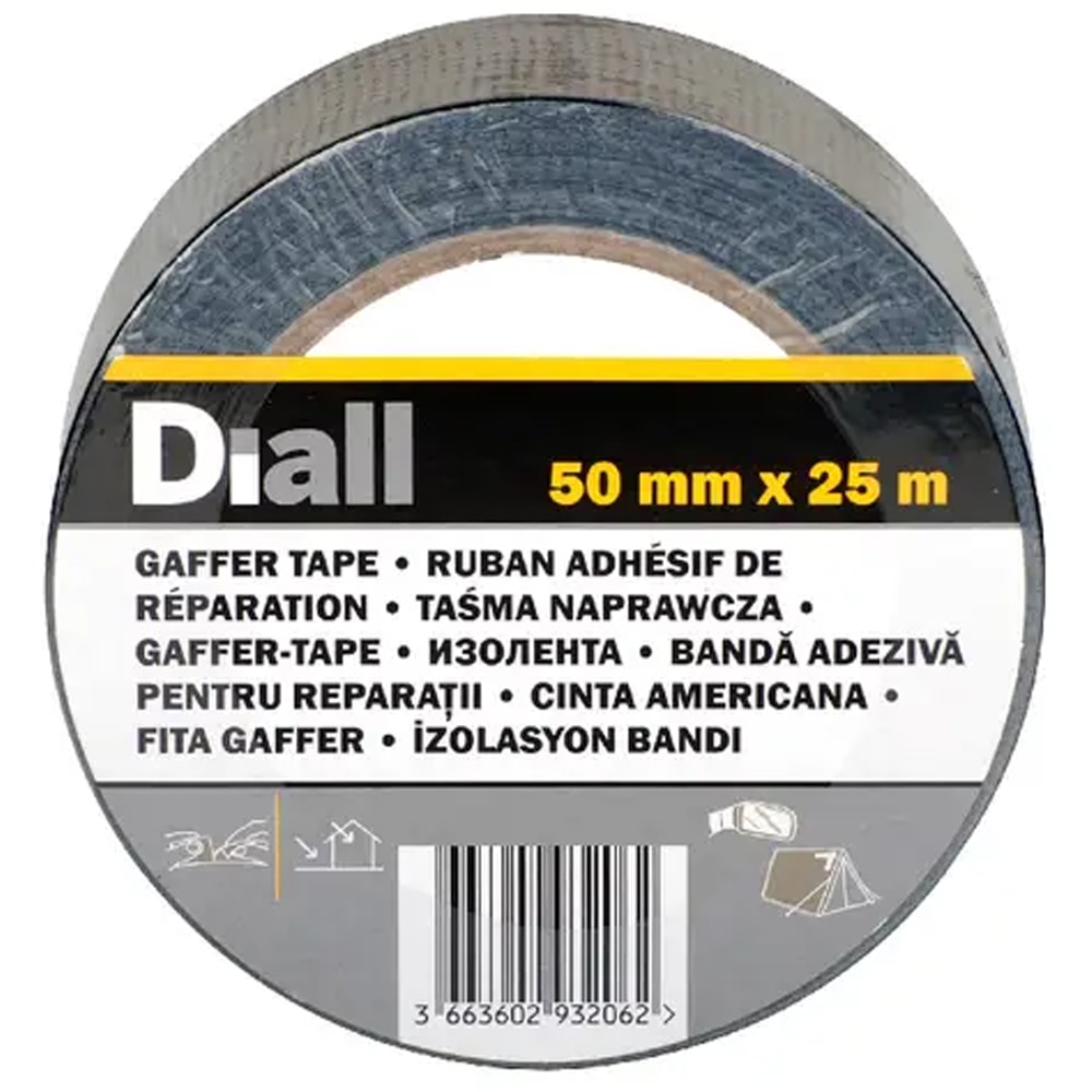 Banda reparatii DIALL, 50 mm x 25 m, negru