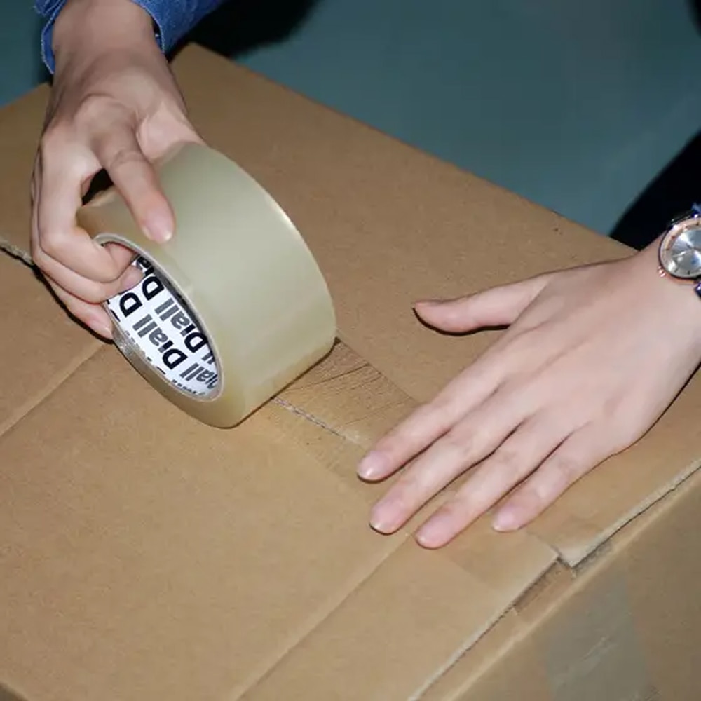 Banda adeziva DIALL Easytear 100581063, 50 mm x 50 m, transparent