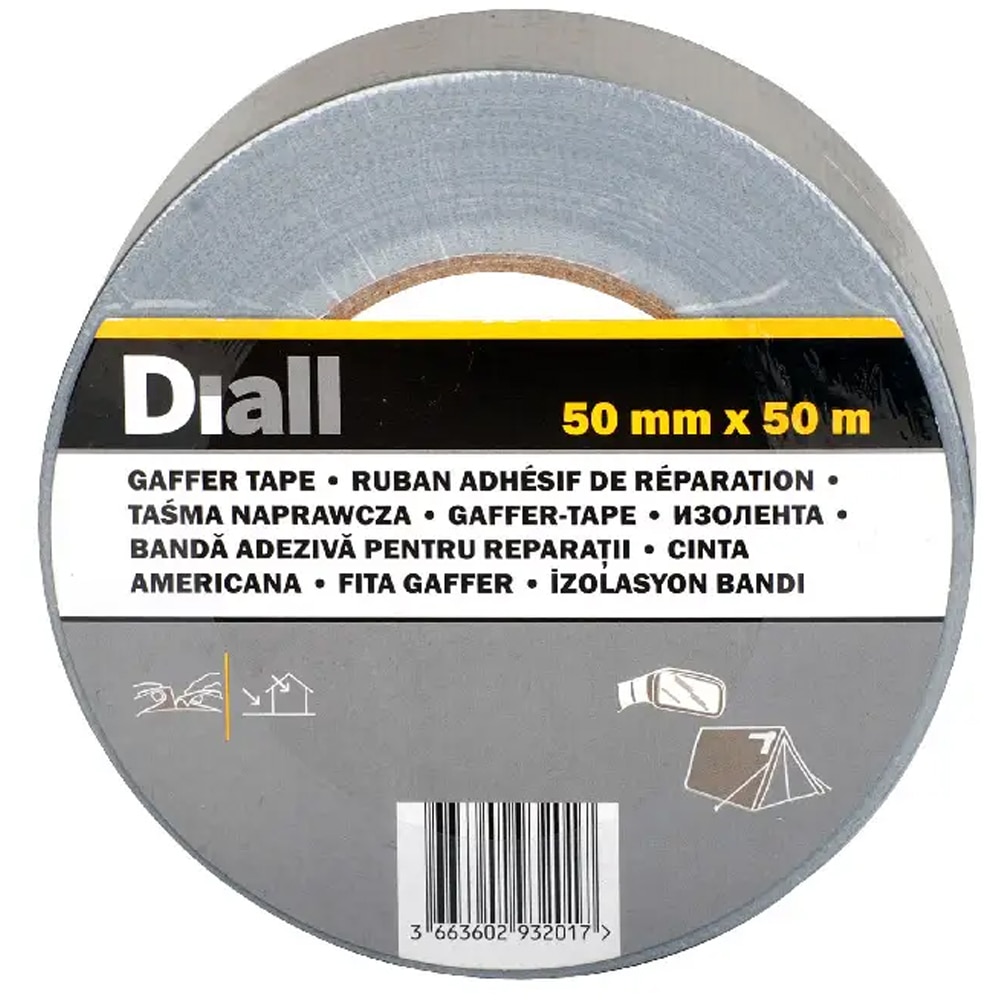 Banda reparatii DIALL 100581072, 50 mm x 50 m, argintiu