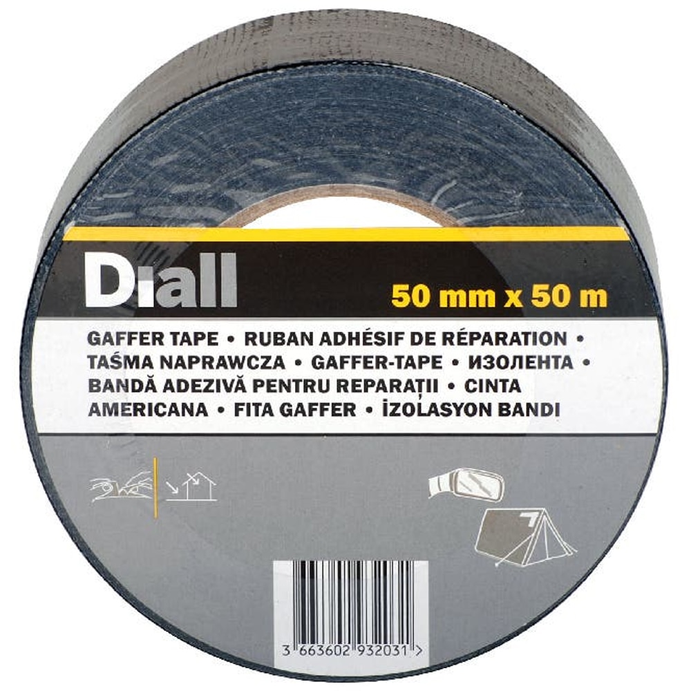 Banda reparatii DIALL 100581073, 50mm x 50m, negru