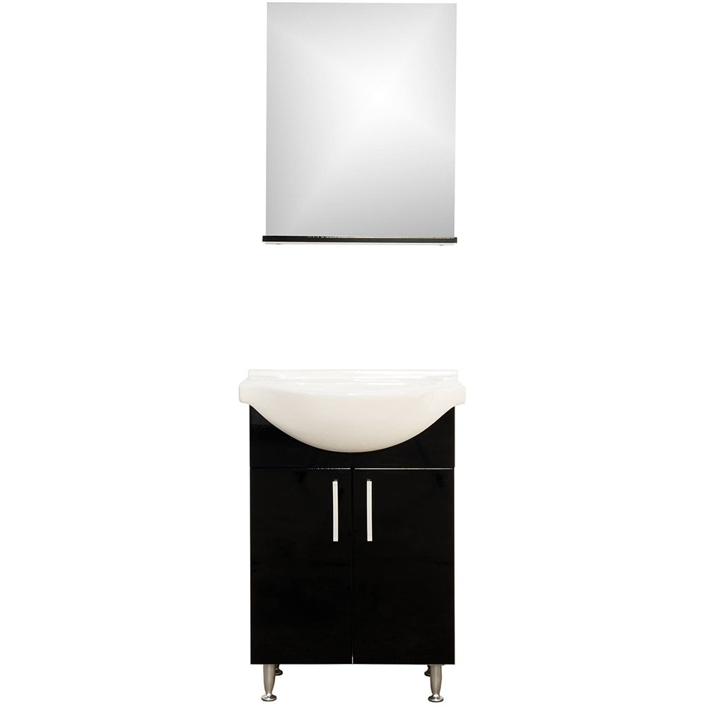 Set mobilier baie SANITOP Bella, 57 x 44.4 x 82 cm, negru