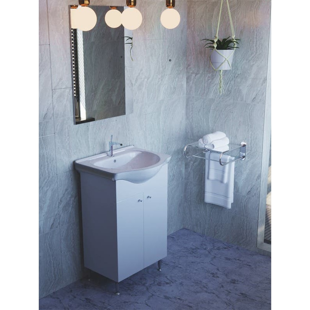 Set mobilier baie Joy, 47 x 33 x 78 cm, alb