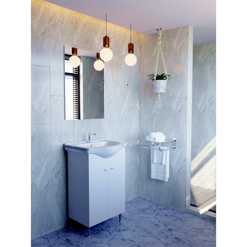 Set mobilier baie Joy, 47 x 33 x 78 cm, alb