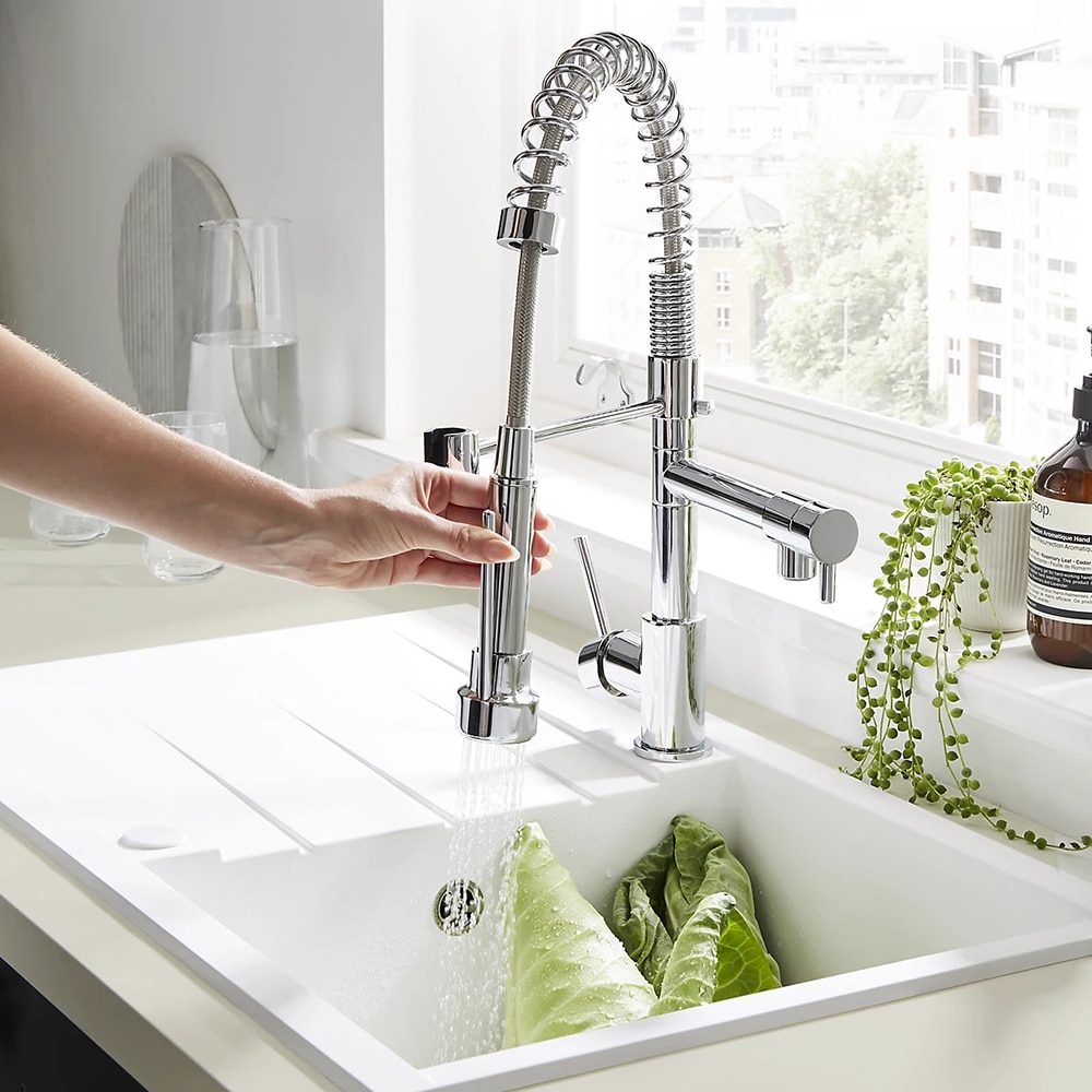 Baterie bucatarie COOKE&LEWIS Bilbrough, alama, crom