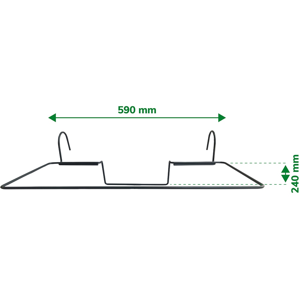 Suport ghiveci BLOOMA, 59 x 24 cm, metal, gri