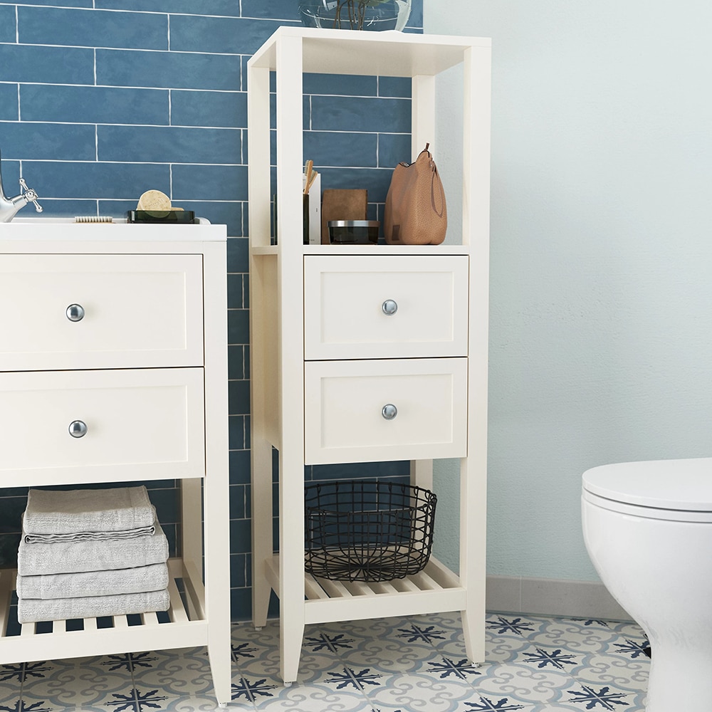 Coloana baie GOODHOME Perma, 40.2 x 36.1 x 120 cm, alb