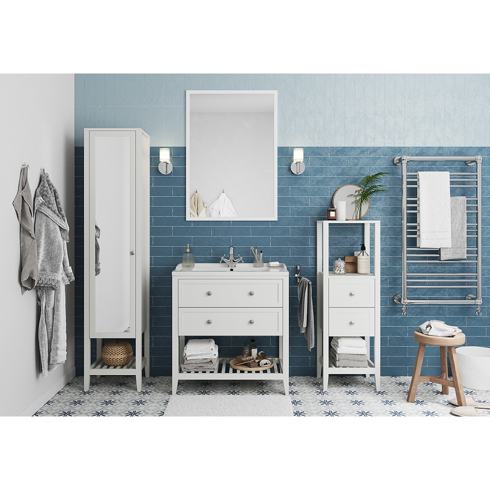 Coloana baie GOODHOME Perma, 40.2 x 36.1 x 120 cm, alb