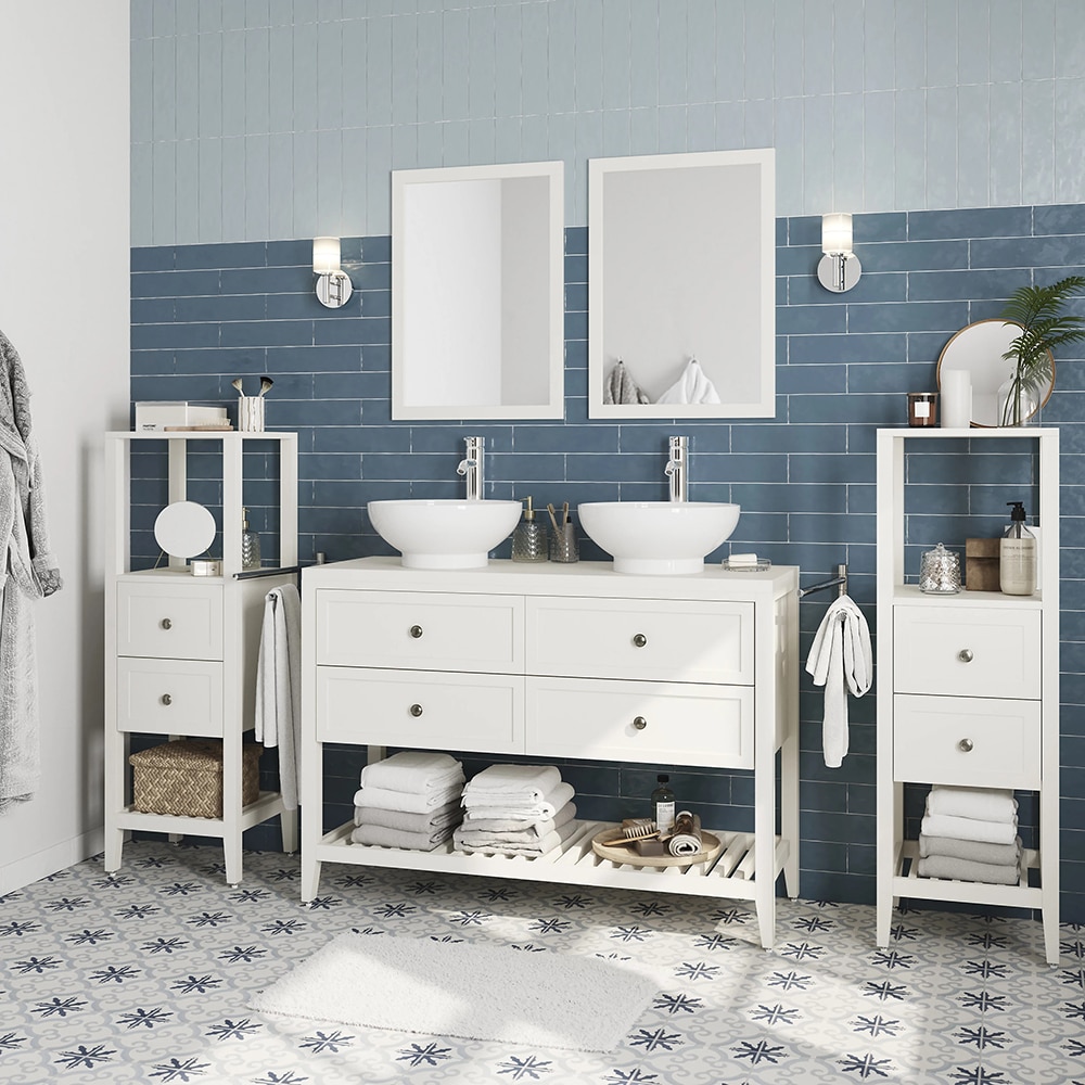 Masca lavoar GOODHOME Perma, 120 x 45 x 80.6 cm, alb