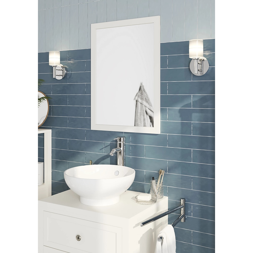 Oglinda baie GOODHOME Perma, 70 x 1.6 x 50 cm, alb