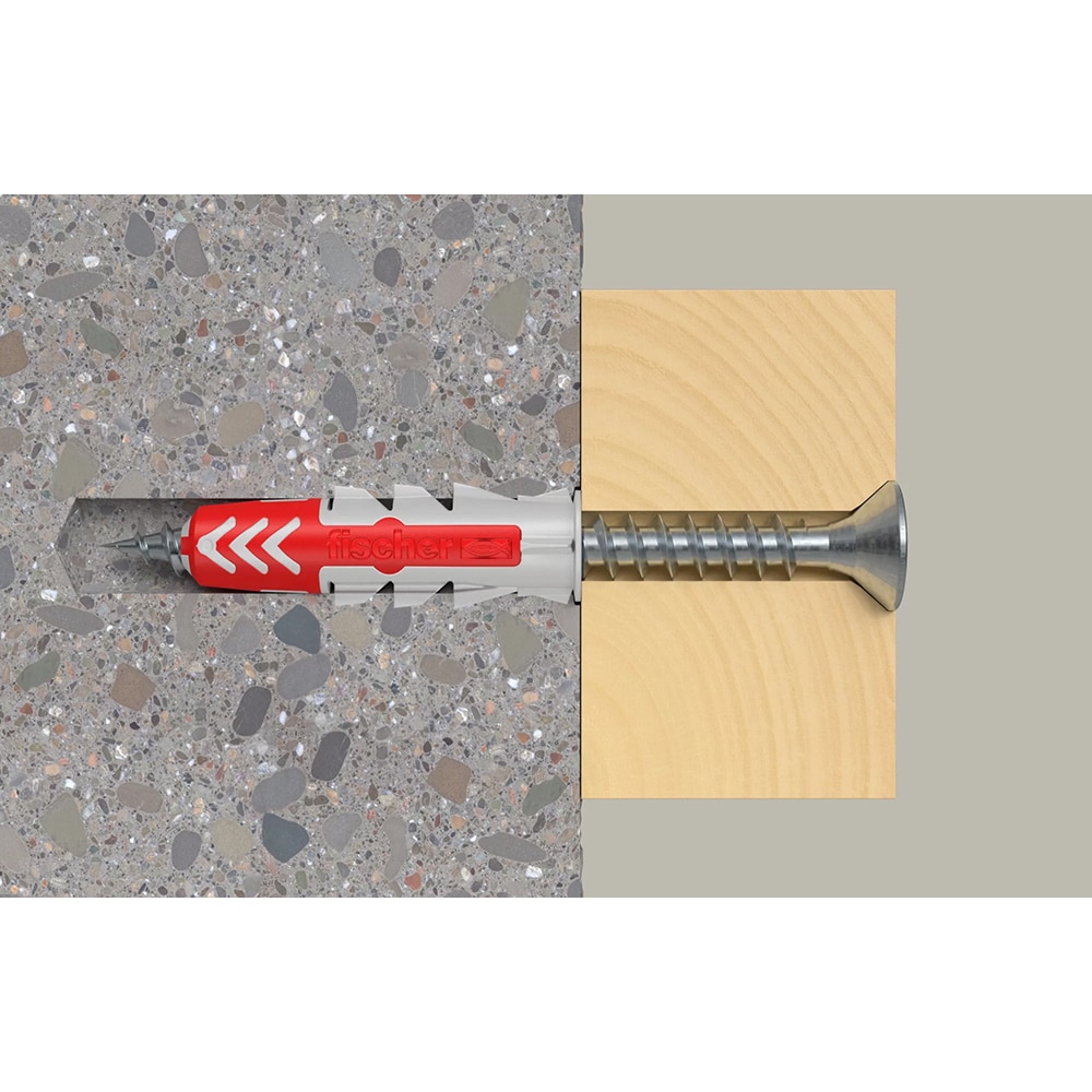 Diblu universal FISCHER DuoPower, nylon, cu surub, 8 x 40 mm, 50 bucati