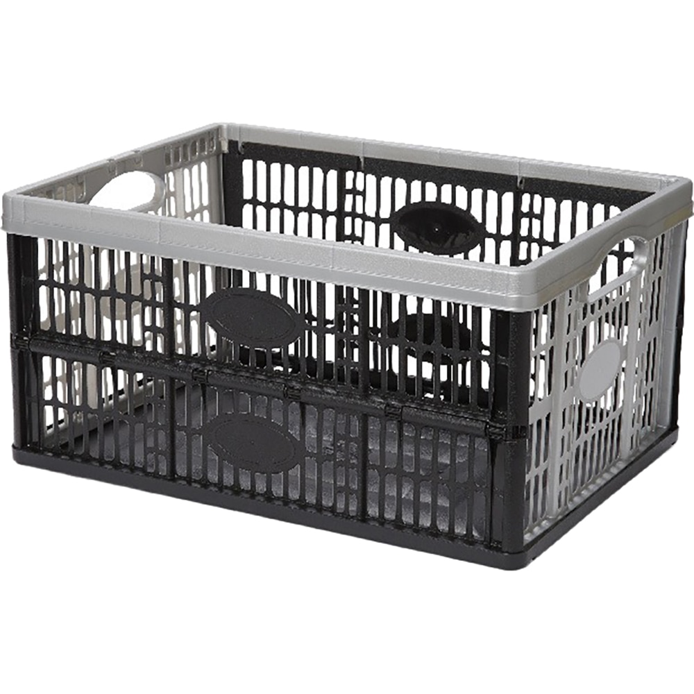 Ladita pliabila FORM, 47.5 x 35 x 23.5 cm, 33 l, polipropilena, negru/gri