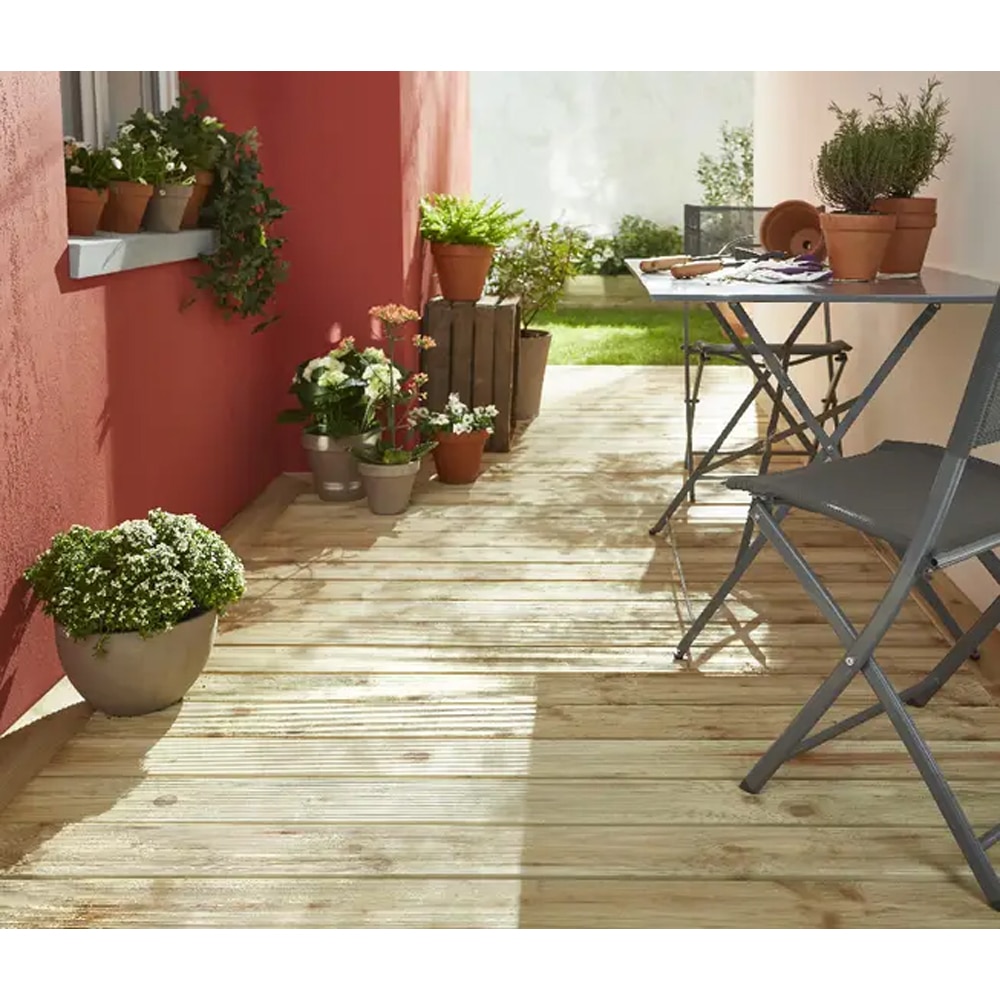 Pardoseala terasa GOODHOME 100587311, 24 x 120 x 2400 cm, maro