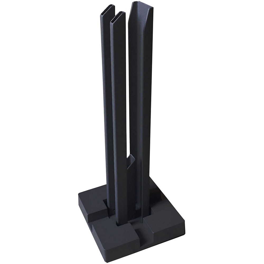 Baza pentru fixare gard Neva, KLIKSTROM, 40 x 15 x 15 cm, otel, negru