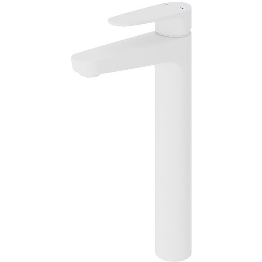 Baterie lavoar GOODHOME Cavally, pipa inalta, alama, alb