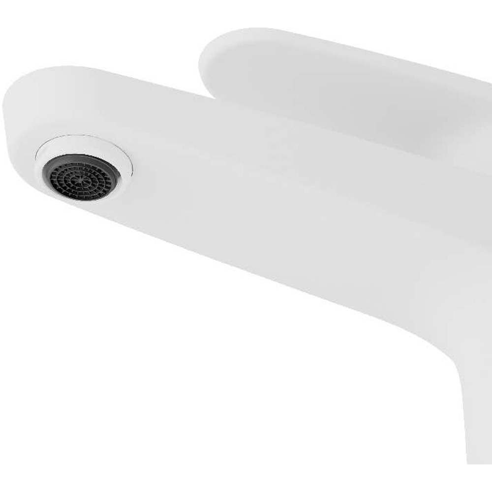 Baterie lavoar GOODHOME Cavally, pipa inalta, alama, alb