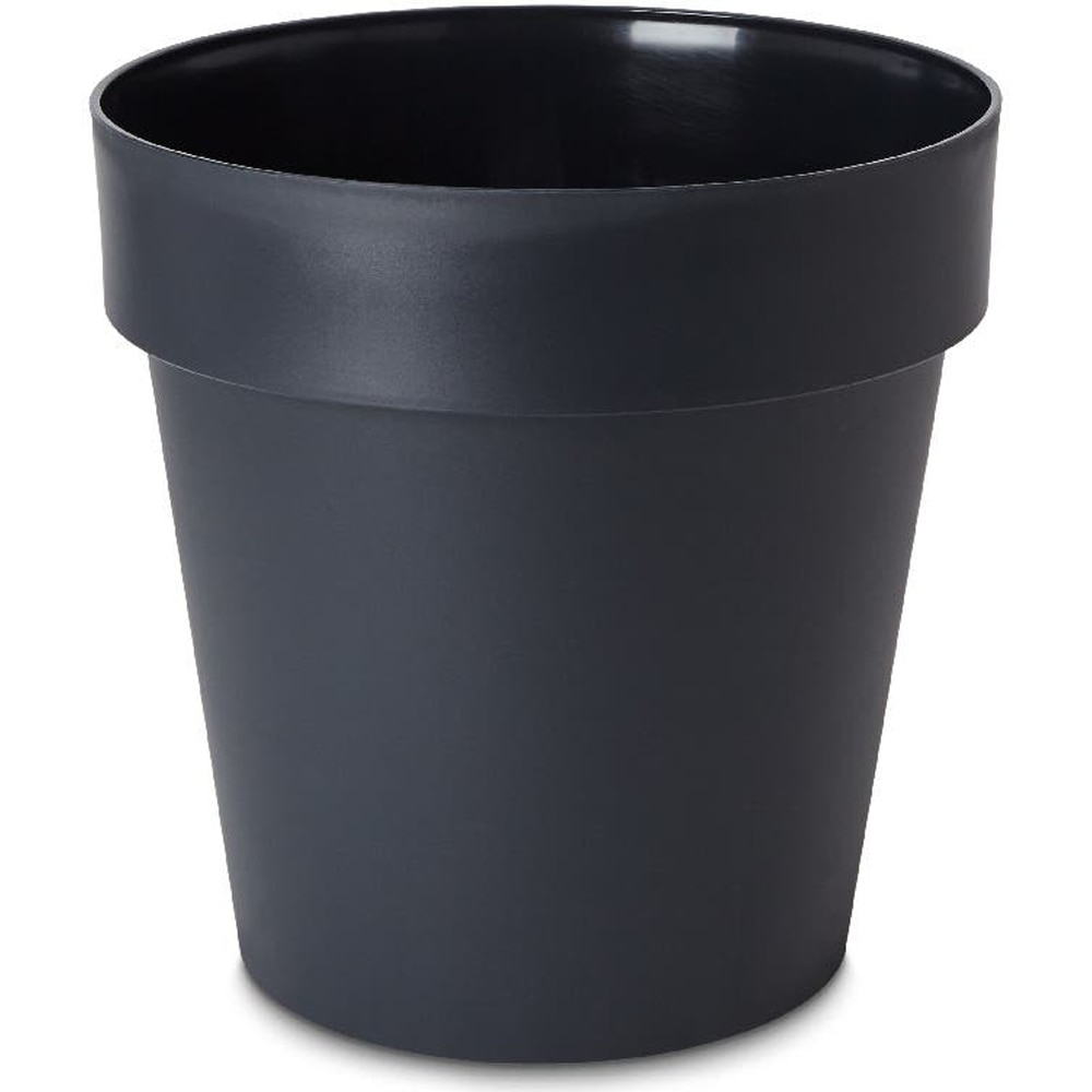 Ghiveci flori VERVE, plastic, D 40 cm, gri