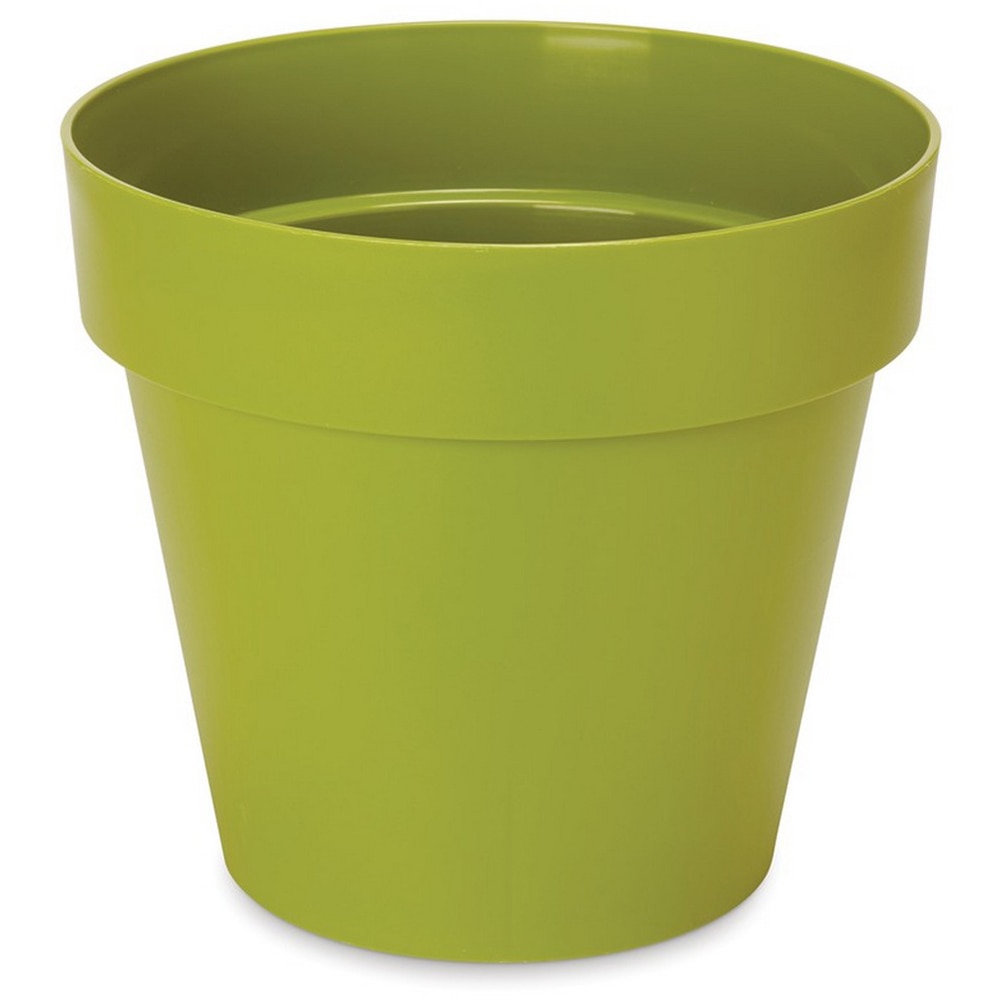 Ghiveci flori BLOOMA, plastic, D 20 cm, verde