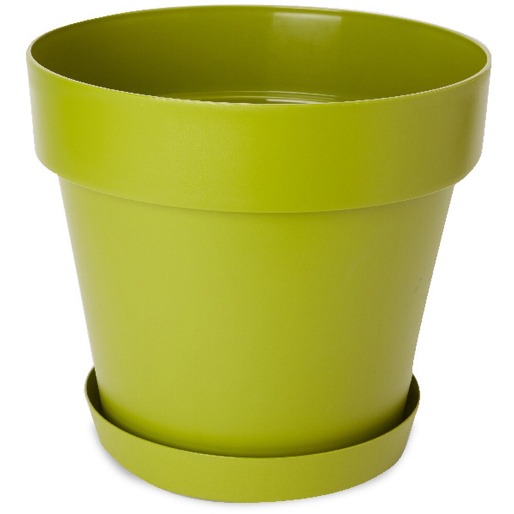 Ghiveci flori BLOOMA, plastic, D 40 cm, verde