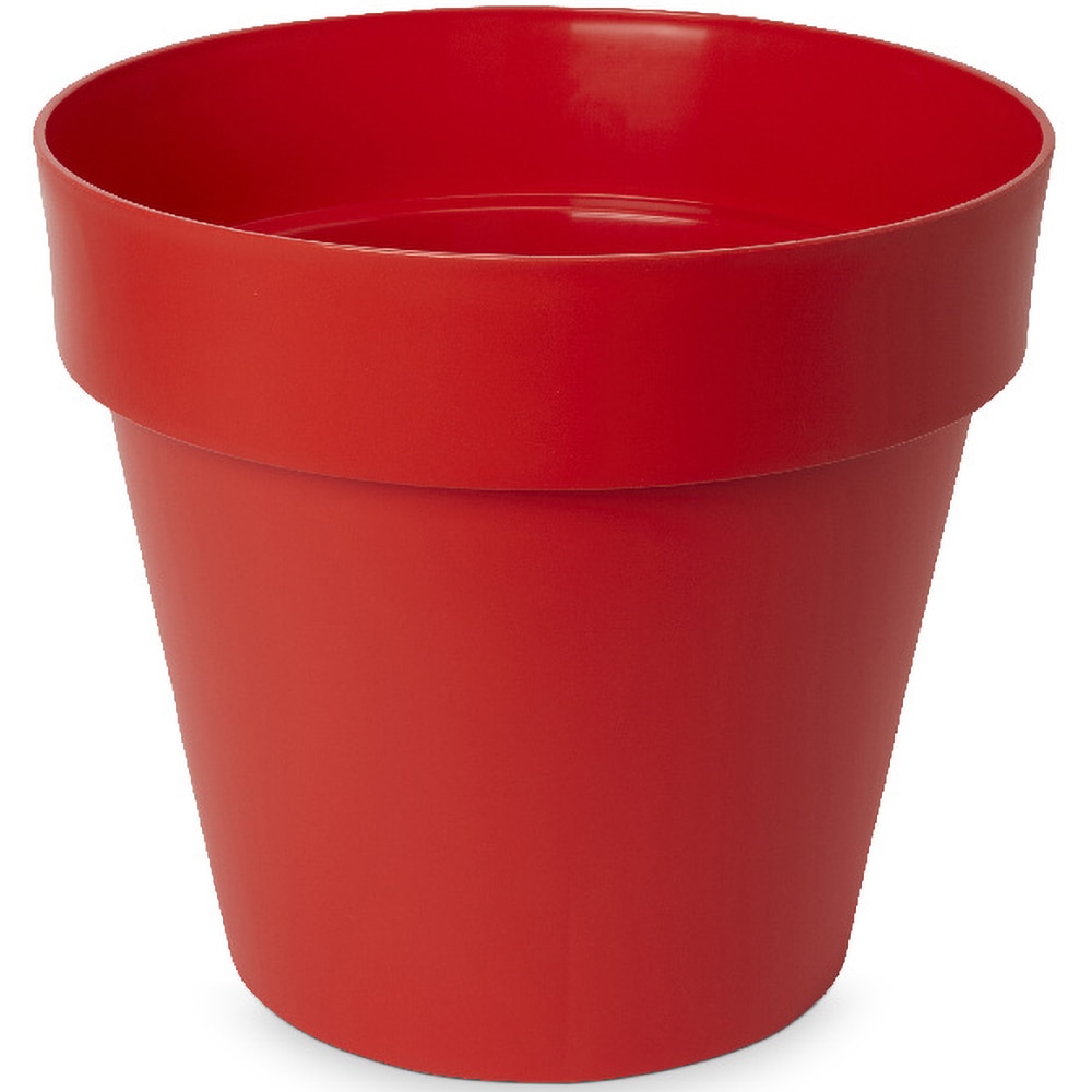Ghiveci flori BLOOMA, plastic, D 40 cm, rosu