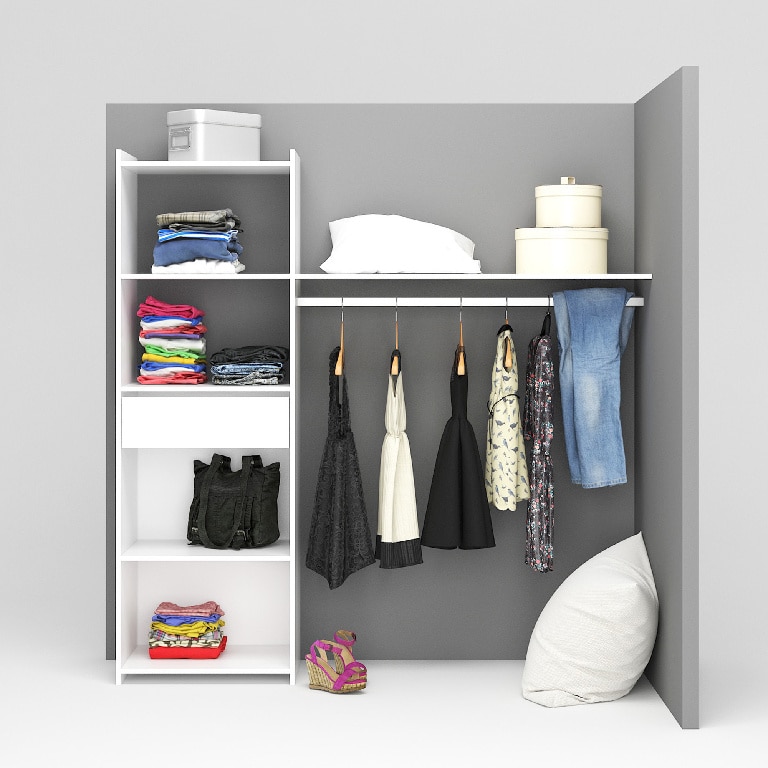 Kit dressing, alb, mat, 8 rafturi, 180 cm