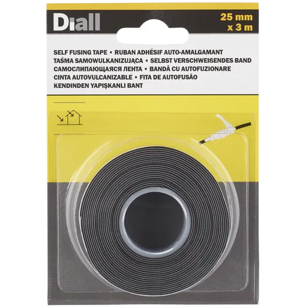 Banda auto-adeziva DIALL 100589790, 25 mm x 3 m, alb
