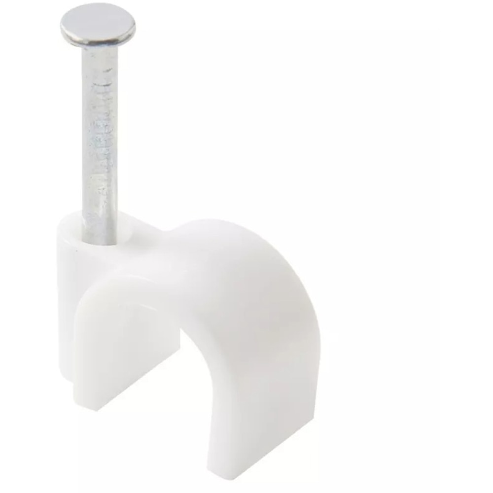 Clips rotund Diall XP, alb, 250 buc