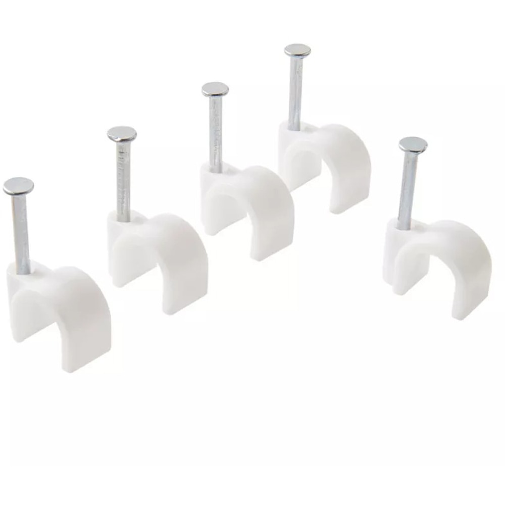 Clips rotund Diall XP, alb, 250 buc