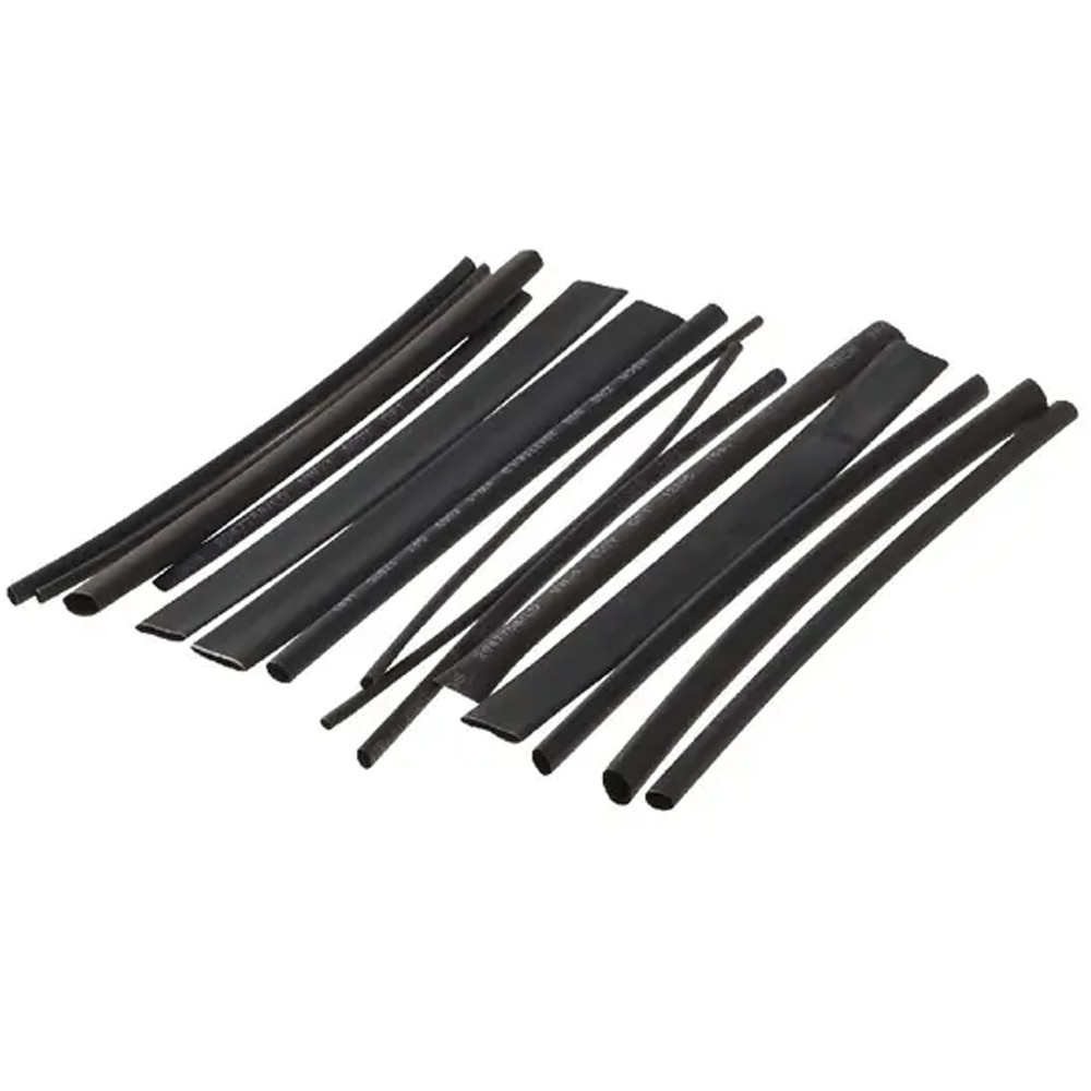 Tub termocontractabil DIALL 100590424,  15buc, negru