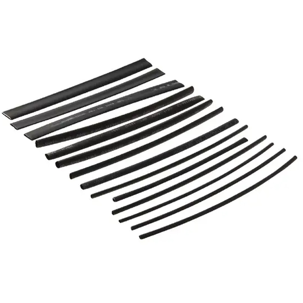 Tub termocontractabil DIALL 100590424,  15buc, negru