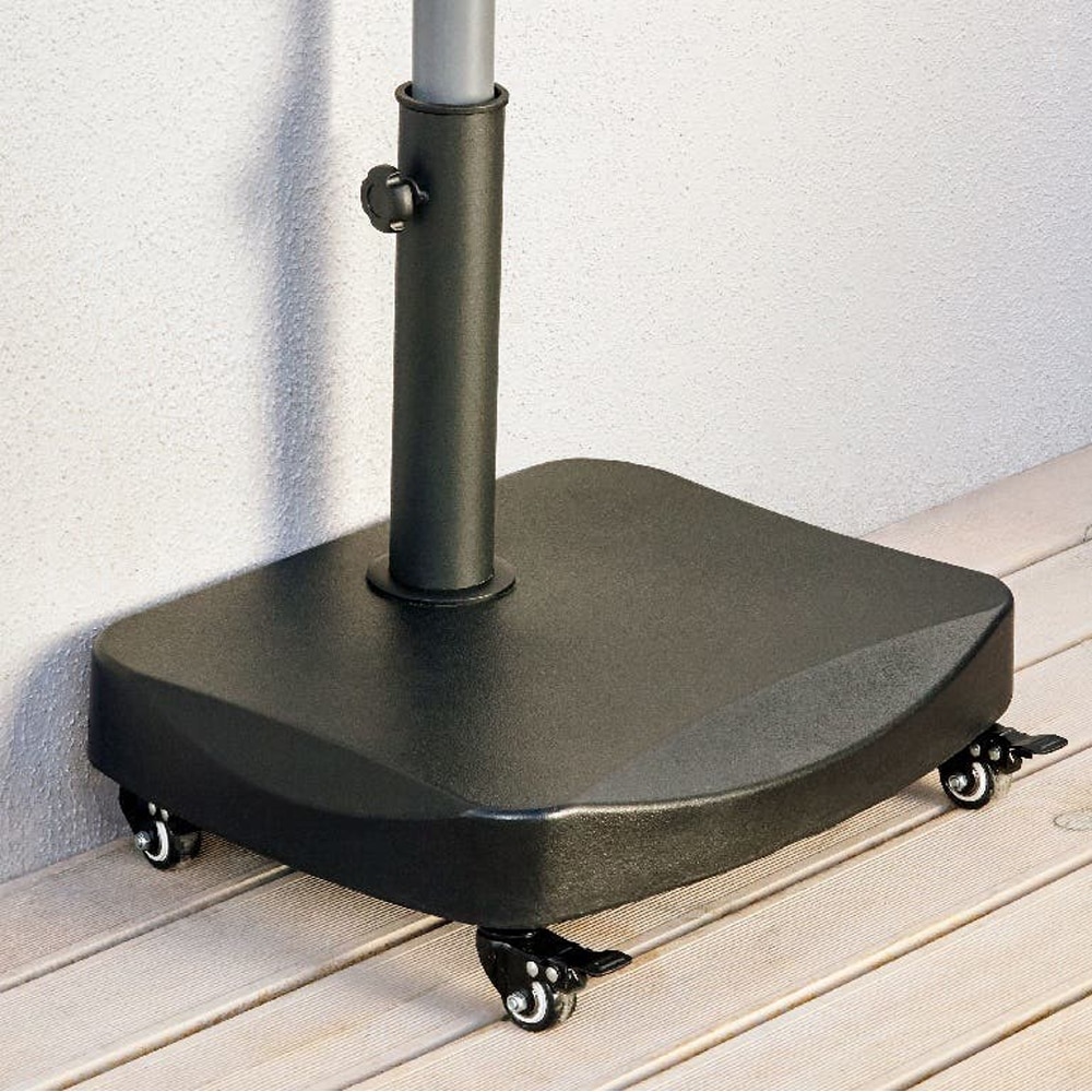 Suport umbrela Sharki, ciment, 47.5 x 41 cm, negru