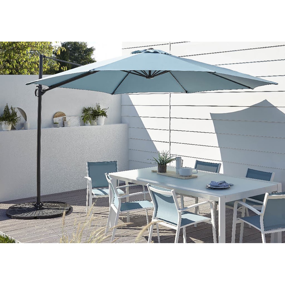 Placa contragreutate suport umbrela Tivano, ciment, negru