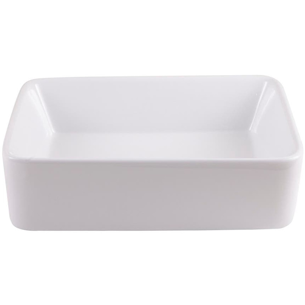 Lavoar pe blat GOODHOME Surma, ceramica, 48 x 38 cm, alb lucios