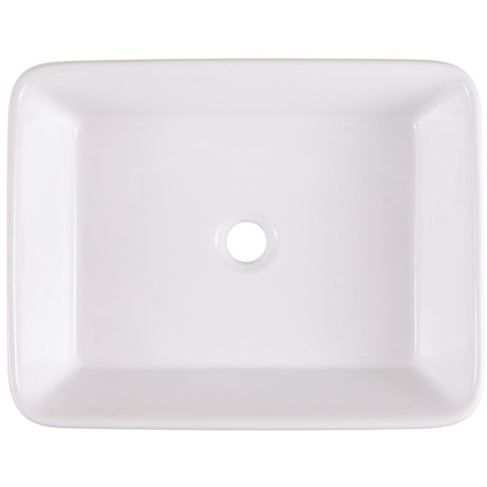 Lavoar pe blat GOODHOME Surma, ceramica, 48 x 38 cm, alb lucios