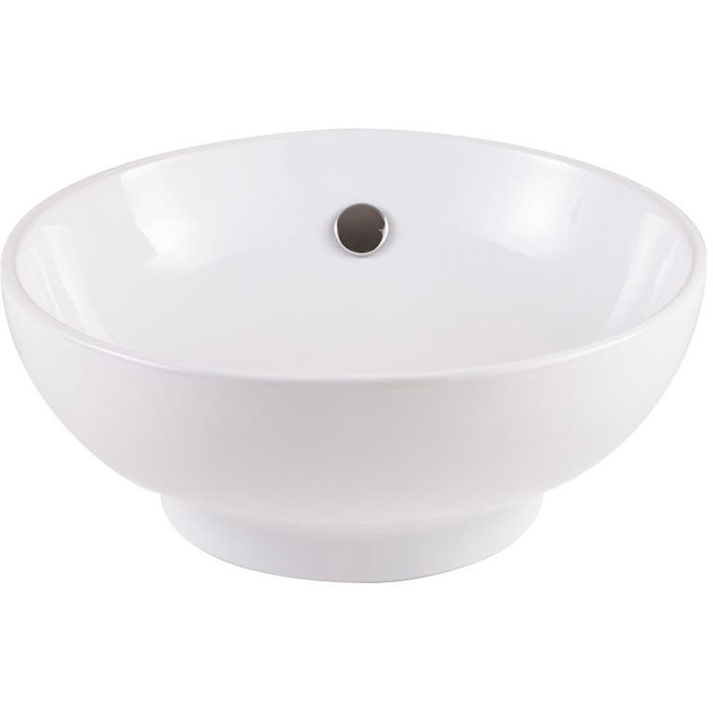 Lavoar pe blat GOODHOME Nura, ceramica, 40.5 cm, alb lucios